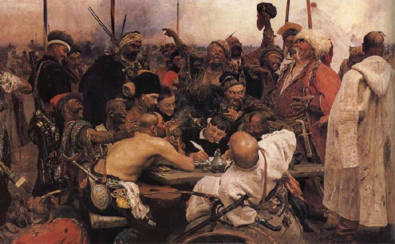 Ilya Repin The Zaporozhyz Cossachs Writting a Letter to the Turkish Sultan China oil painting art